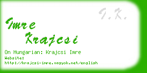 imre krajcsi business card